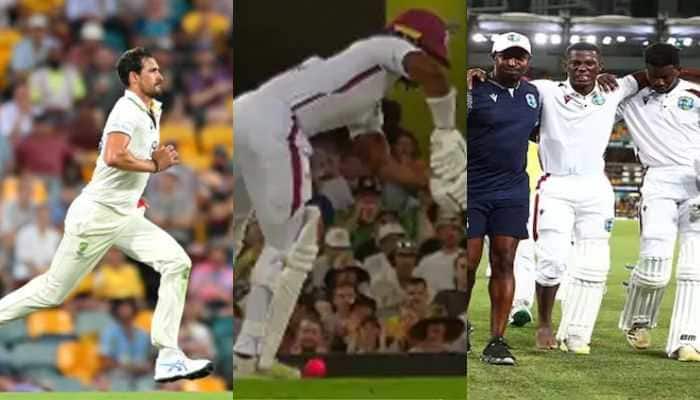Mitchell Starc's Toe-Crushing Yorker Forces Shamar Joseph To Retire After Bleeding, Video Goes Viral - Watch