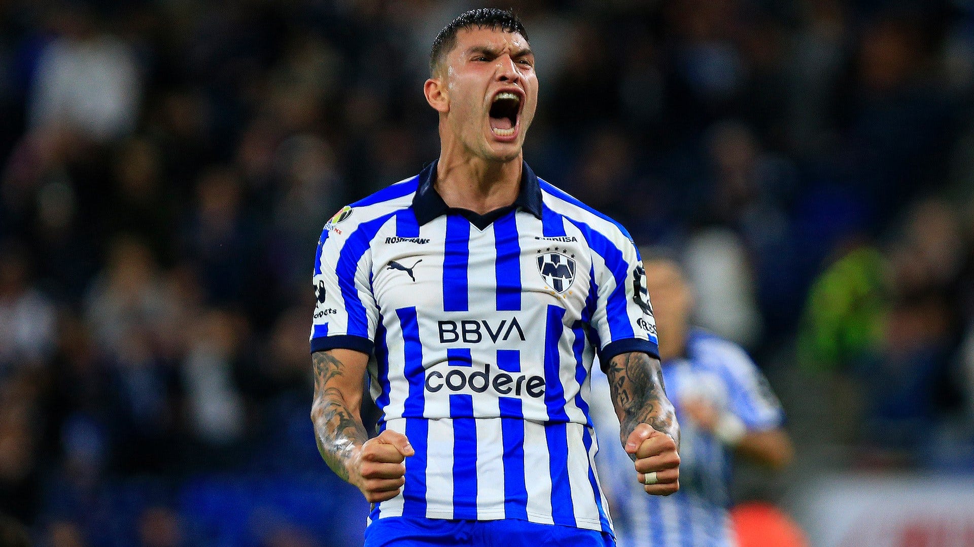 WATCH: Brandon Vazquez is on fire! USMNT striker scores incredible looping header for Monterrey before sliding home a second goal in 3-1 Liga MX victory over San Luis