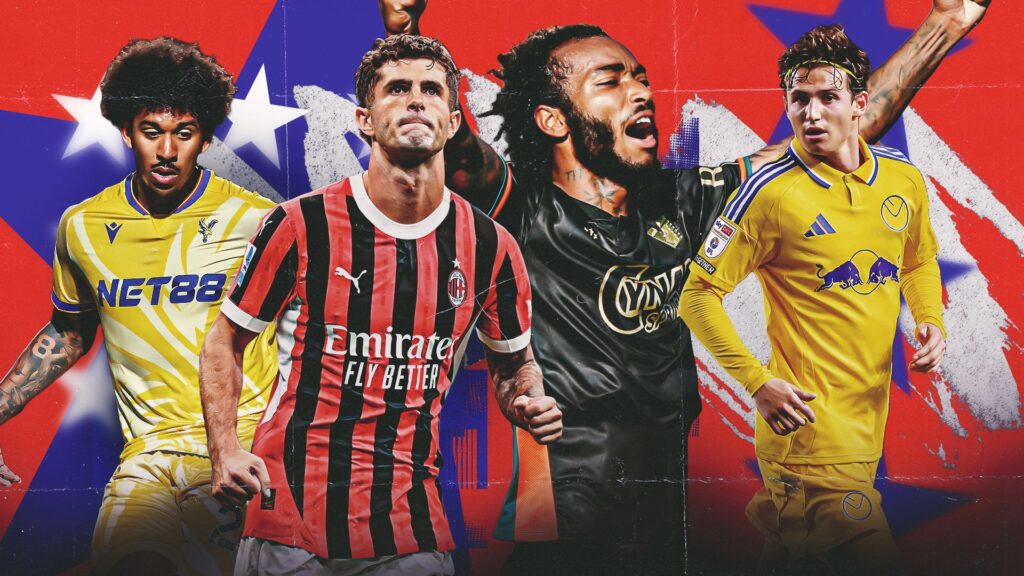 Pulisic Busio Aaronson Richards Americans Abroad GFX