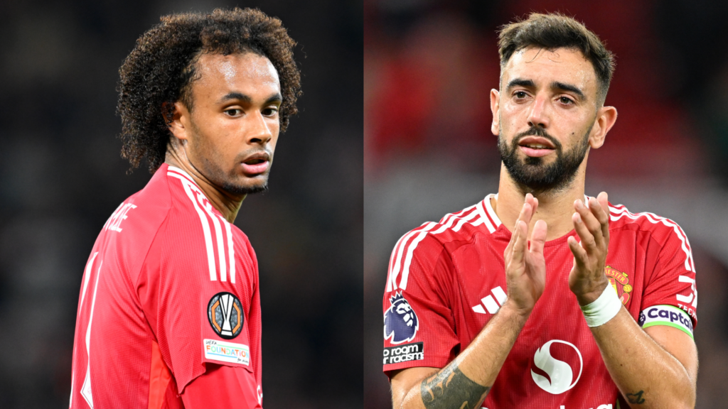 Joshua Zirkzee Bruno Fernandes Man Utd split