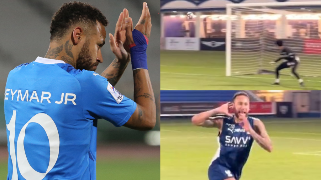 Neymar scoring goals in Al-Hilal training after injury nightmare