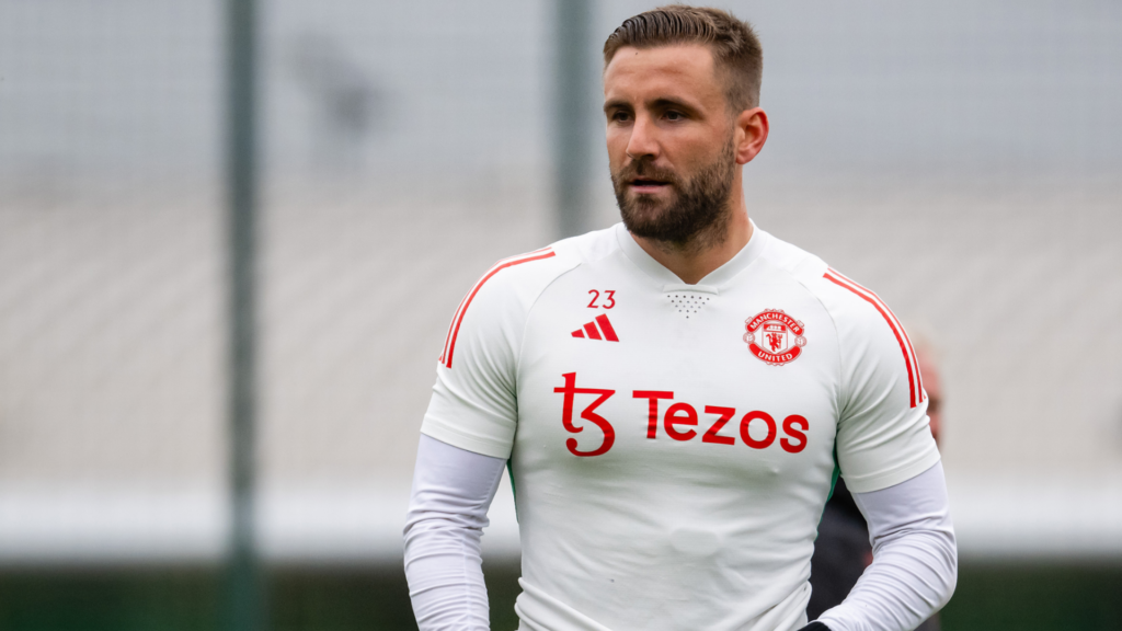 Luke Shaw Manchester United training