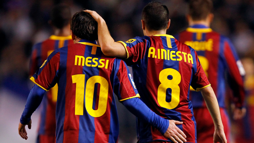 Lionel Messi Andres Iniesta Barcelona