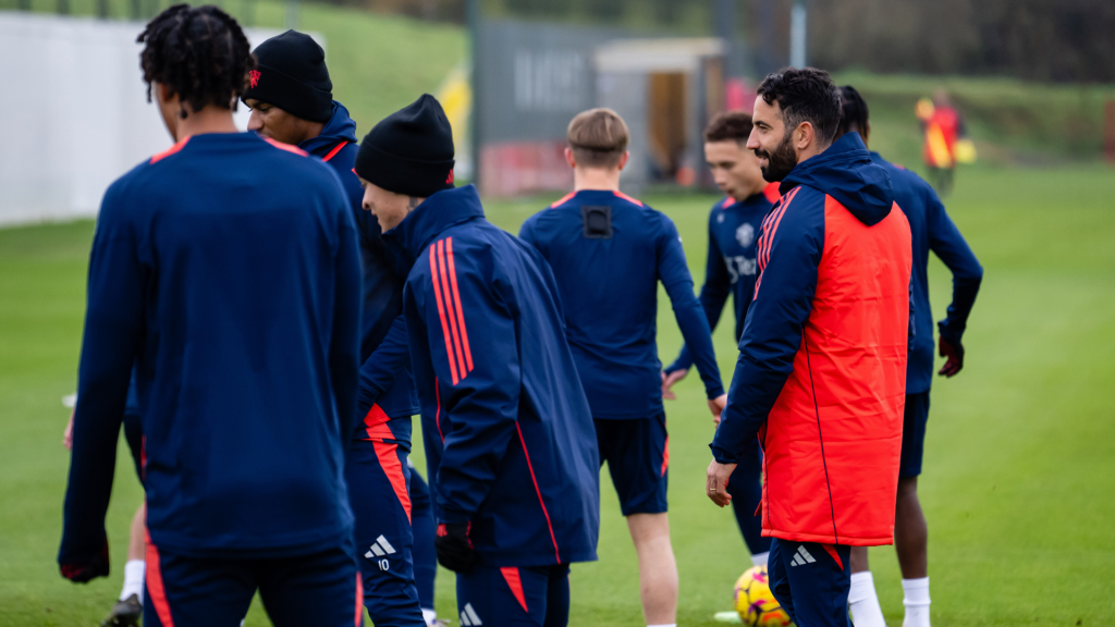 Ruben Amorim Man Utd training