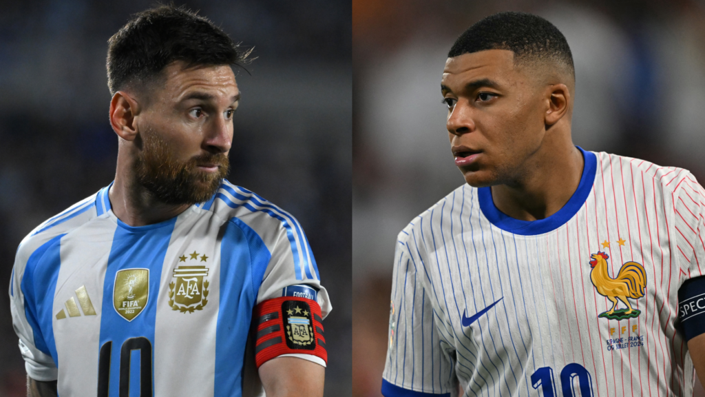 Lionel Messi Kylian Mbappe 2024