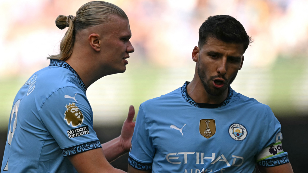 Erling Haaland Ruben Dias Manchester City 2024-25