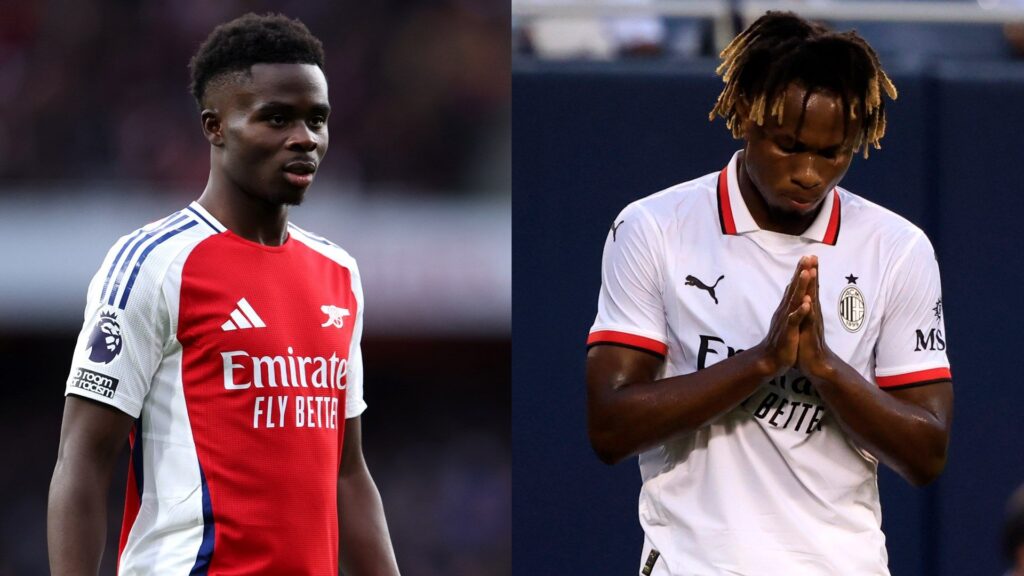 Bukayo Saka Samuel Chukwueze split 2024-25