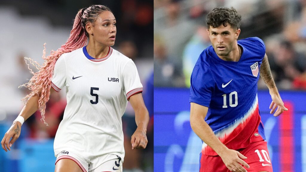 Trinity rodman Christian Pulisic US Soccer Split