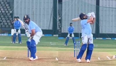 Rohit Sharma Trains Hard Ahead Of Champions Trophy, Brings Out His Trademark Pull Shot - WATCH