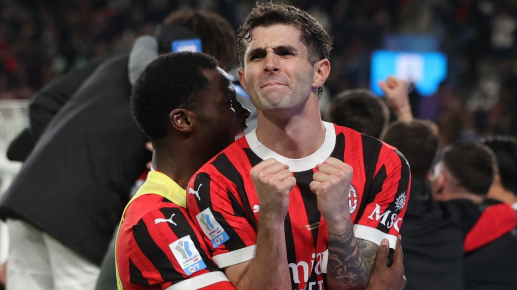 Christian Pulisic AC Milan Supercoppa Italiana 2025