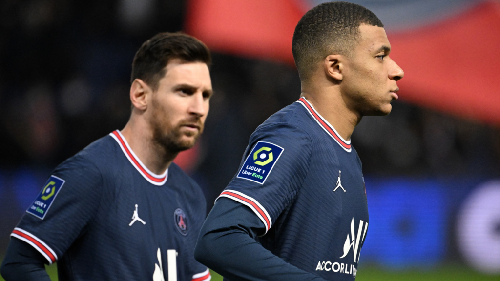 Lionel Messi Kylian Mbappe PSG