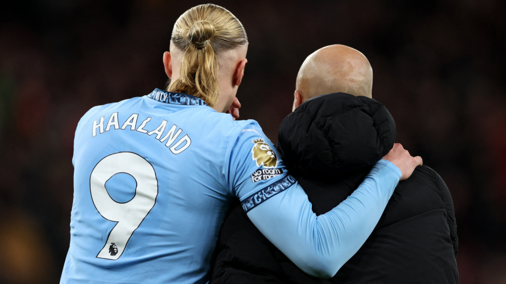 Erling Haaland Pep Guardiola Manchester City 2024-25