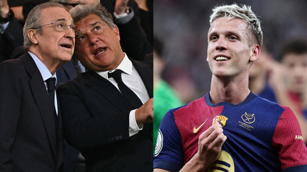 Florentino Perez Joan Laporta Dani Olmo