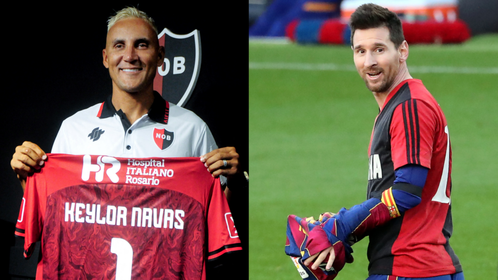 Keylor Navas Lionel Messi Newell's Old Boys