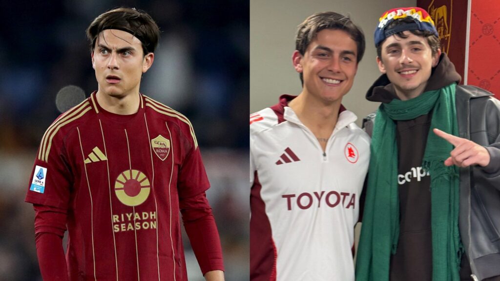 Timothee Chalomet Paulo Dybala split 2025