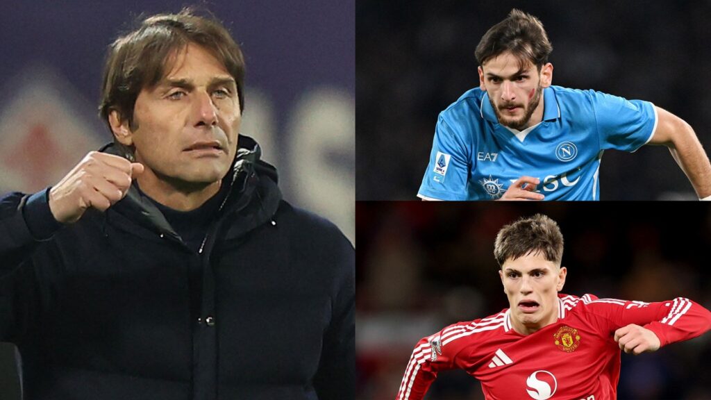 Antonio Conte Khvicha Kvaratskhelia Alejandro Garnacho