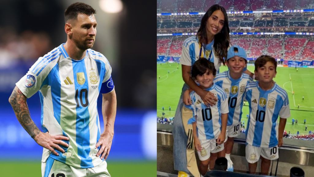 Lionel Messi Antonela Thiago Mateo Ciro Copa America 2024