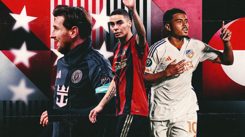 Lionel Messi, Evander, Miguel Almiron