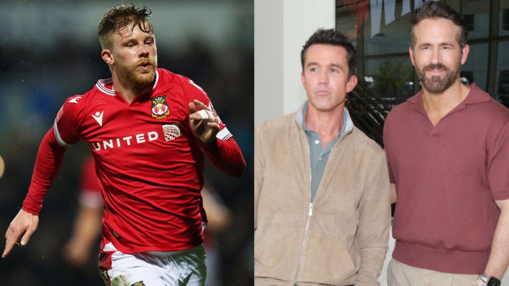 Wrexham's Andy Cannon and Rob McElhenney and Ryan Reynolds