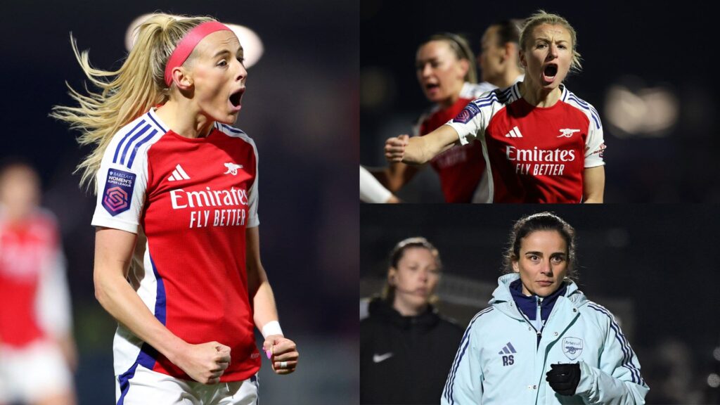 Chloe Kelly Leah Williamson Renee Slegers Arsenal Women composite