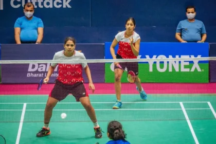 Badminton duo Gayatri Gopichanad and Treesa Jolly (Source: Odisha Open)