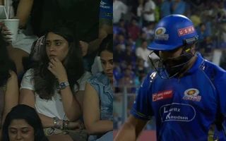 [WATCH] IPL 2025: Wife Ritika dejected post Rohit Sharma's early dismissal against Gujarat Titans