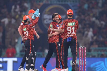 IPL 2025, Match 65: Harsh Dubey celebrates Virat Kohli's wicket with SRH teammates