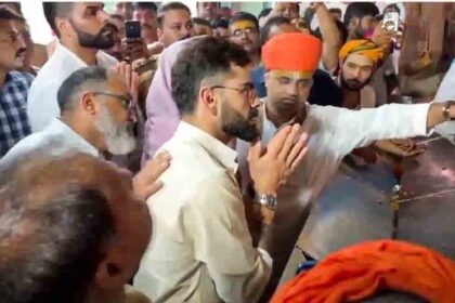 [WATCH] Virat Kohli visits Hanumangarh Temple in Ayodhya with wife Anushka Sharma ahead of IPL Playoffs
