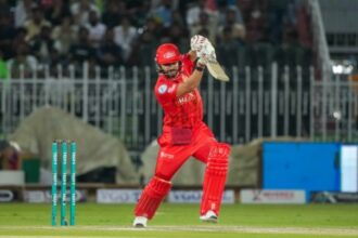 Islamabad United's Sahibzada Farhan in action during PSL 2025 match. (PHOTO: PCB)