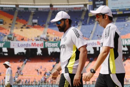 Former India Test captain Rohit Sharma and head coach Gautam Gambhir. (BCCI)