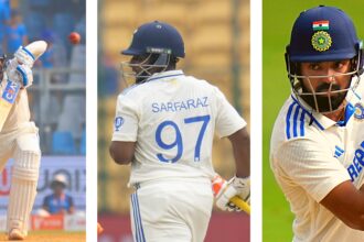 (From left) Shubman Gill, Sarfaraz Khan and KL Rahul are the top contenders to replace Virat Kohli at the No 4 spot in the Indian Test team. (PHOTOS: Express Photo, AP)