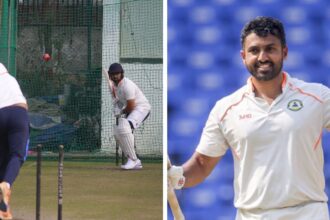 600 practice balls a day, a county stint and Vidarbha success have powered Karun Nair's comeback into the India Test team after seven years. (Express Photo/PTI)