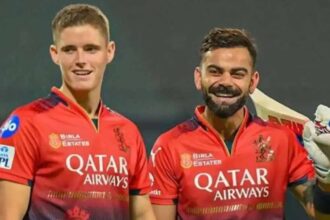 Virat Kohli and Jacob Bethell