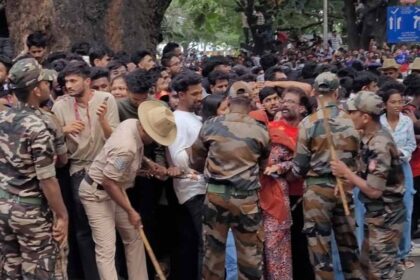 Lathi Charge at M. Chinnaswamy Stadium, Bengaluru - RCB Victory Parade Event
