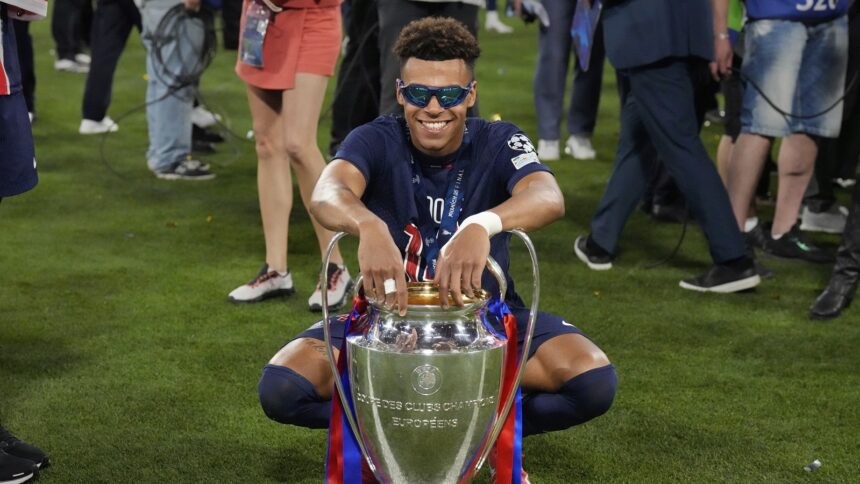 Comparisons with Neymar are inevitable for Doue given his creativity, flair, dribbling prowess and eye for goal. (AP Photo)