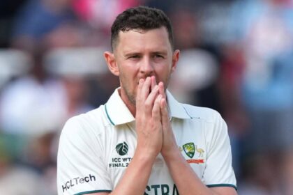 Mitchell Johnson on Josh Hazlewood