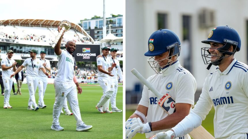 ICC WTC 2025-27 schedule: South Africa will play 14 matches while India contest 18 games in the new cycle. (Reuters/BCCI)