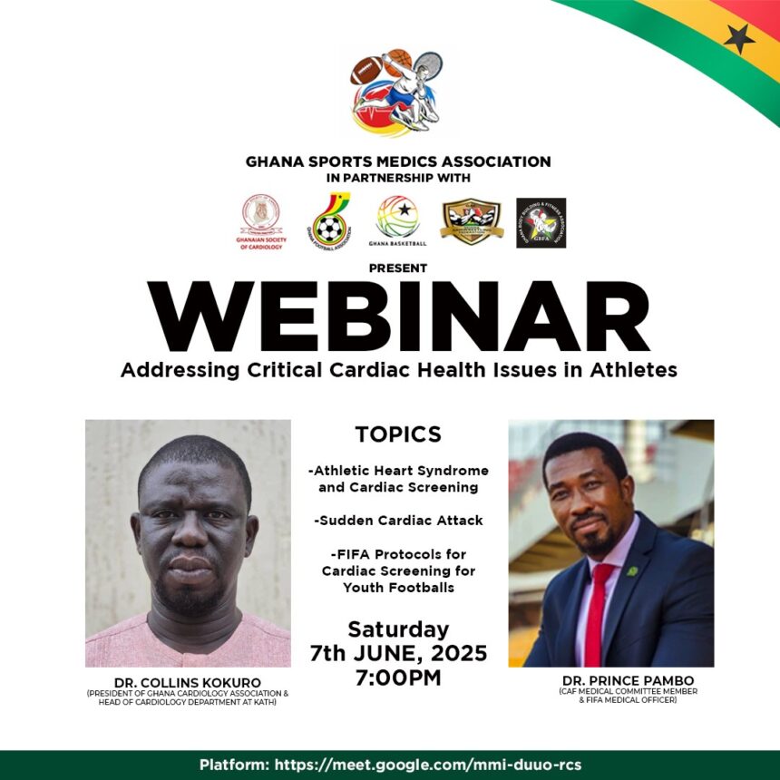Ghana Football School and the Ghana society of Cardiology to host Webinar on Athletic Health and Medical Emergencies