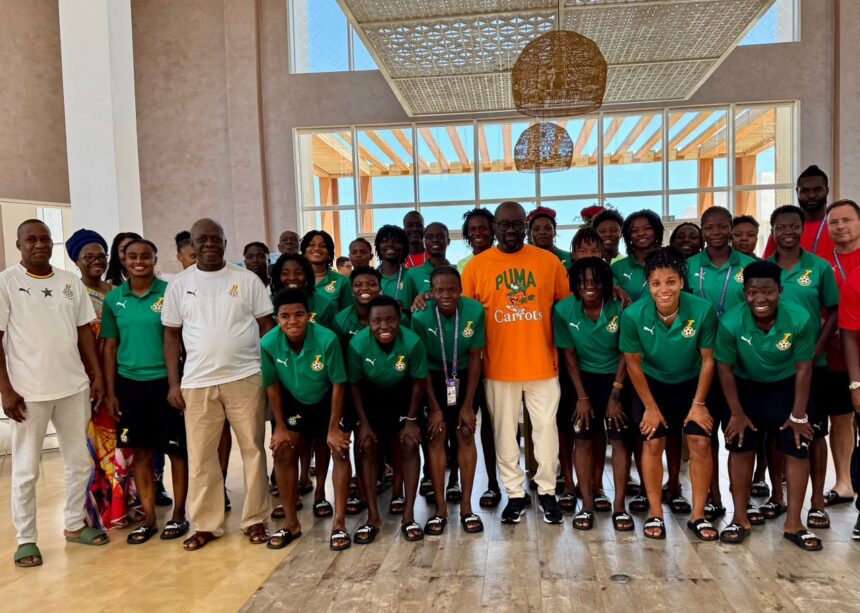 President Simeon-Okraku motivates Black Queens ahead of TotalEnergies Women’s Africa Cup of Nations opener against South Africa