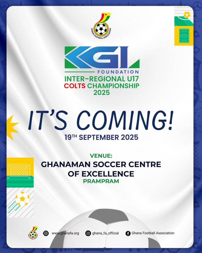 KGL U17 Colts: Inter-Regional U17 Championship set for September 19 -27