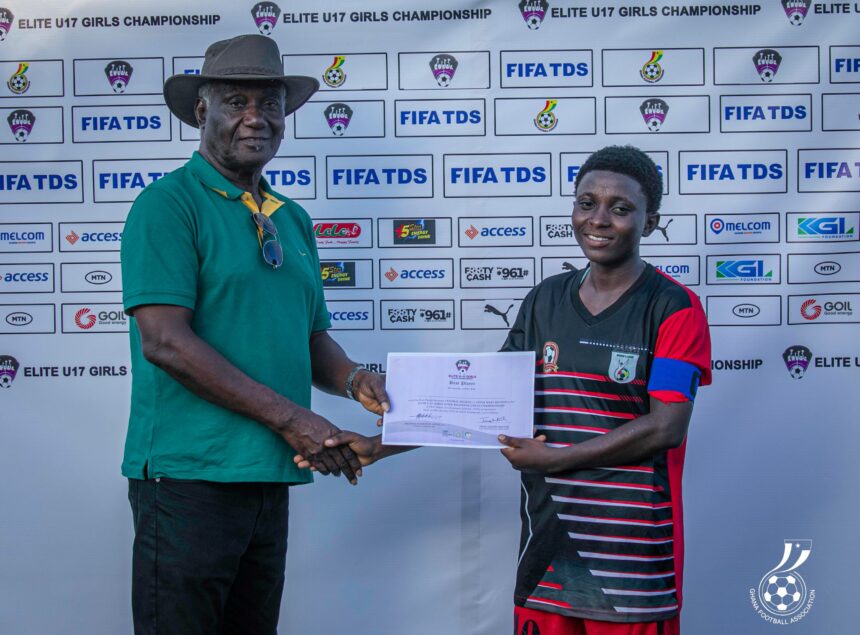 Hasaacas Ladies President Nana Benyin Eyison inspires young talents at FIFA/GFA Elite U-17 Championship