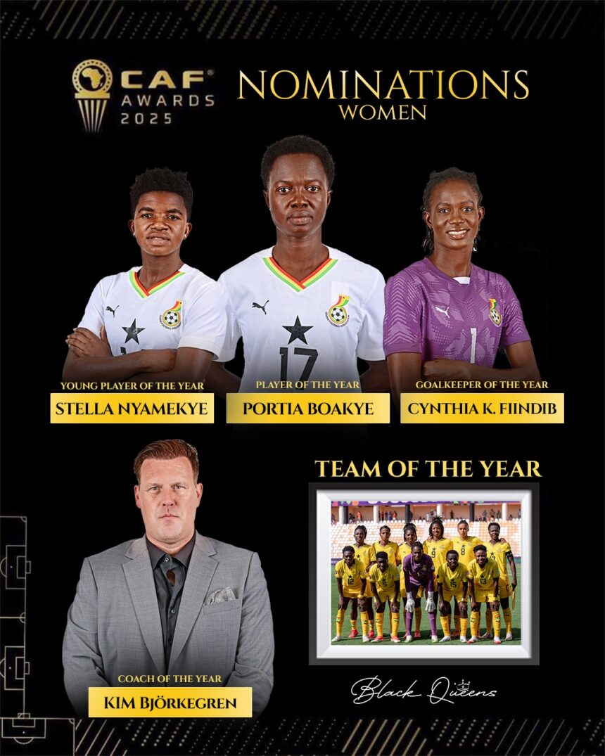 Black Queens shine with multiple nominations at 2025 CAF Awards