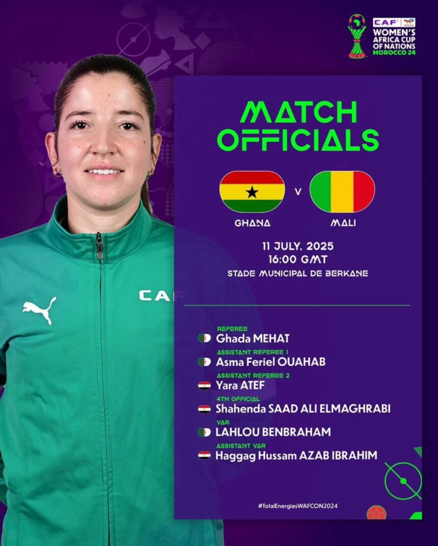 Match Officials announced for TotalEnergies WAFCON clash between Ghana and Mali