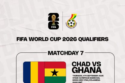 Black Stars' take on Chad on 4th, Mali on 8th September in FIFA World Cup Qualifiers