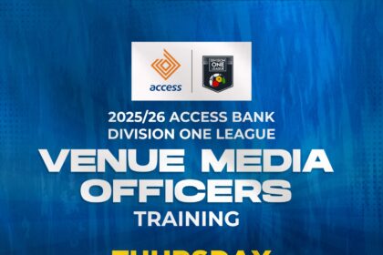 Training Workshop for Access Bank Division One League Venue Media Officers takes place on Thursday