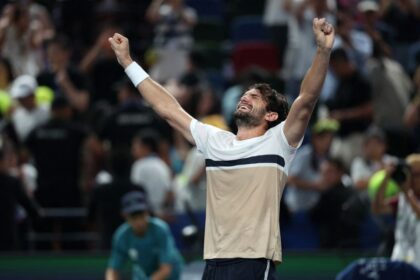 Valentin Vacherot defeated his cousin Arthur Rinderknech in the Shanghai Masters final.