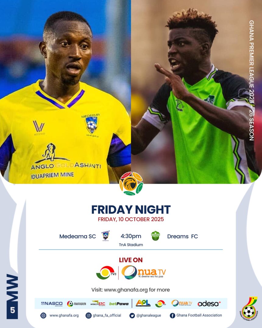 Premier League: Medeama SC host struggling Dreams FC in Tarkwa showdown on Friday 