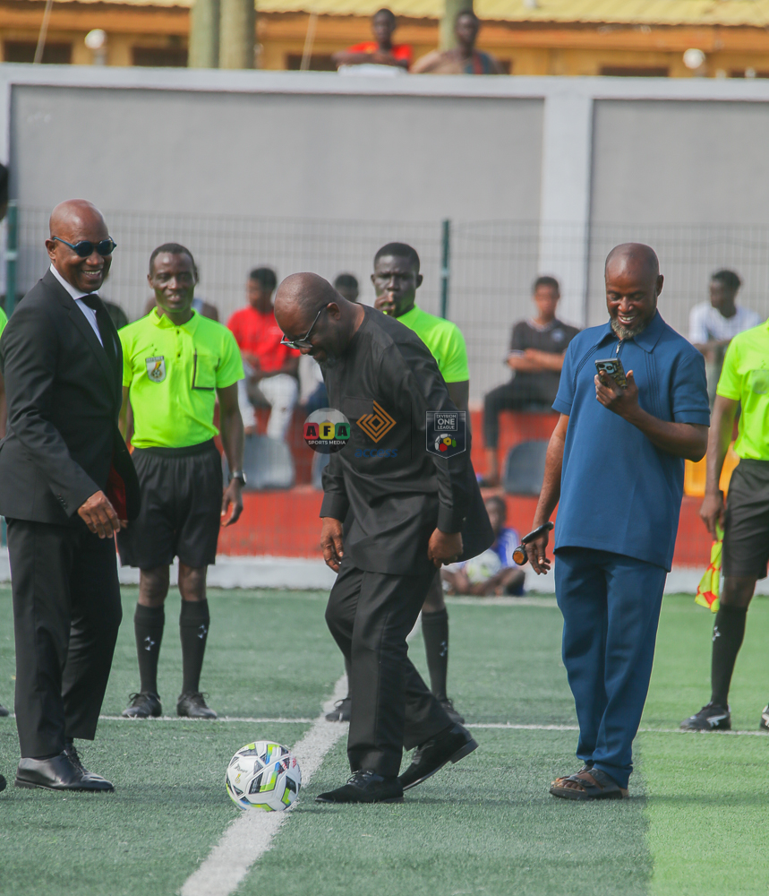 President Simeon-Okraku Kicks Off 2025/26 Division One League Season at Tuba AstroTurf