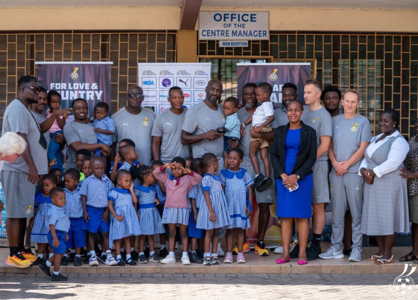Otto Addo leads Black Stars' charity visit to Osu Children's Home hours after FIFA World Cup qualification