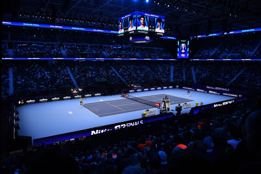 Sinner playing Alcaraz on Sunday.